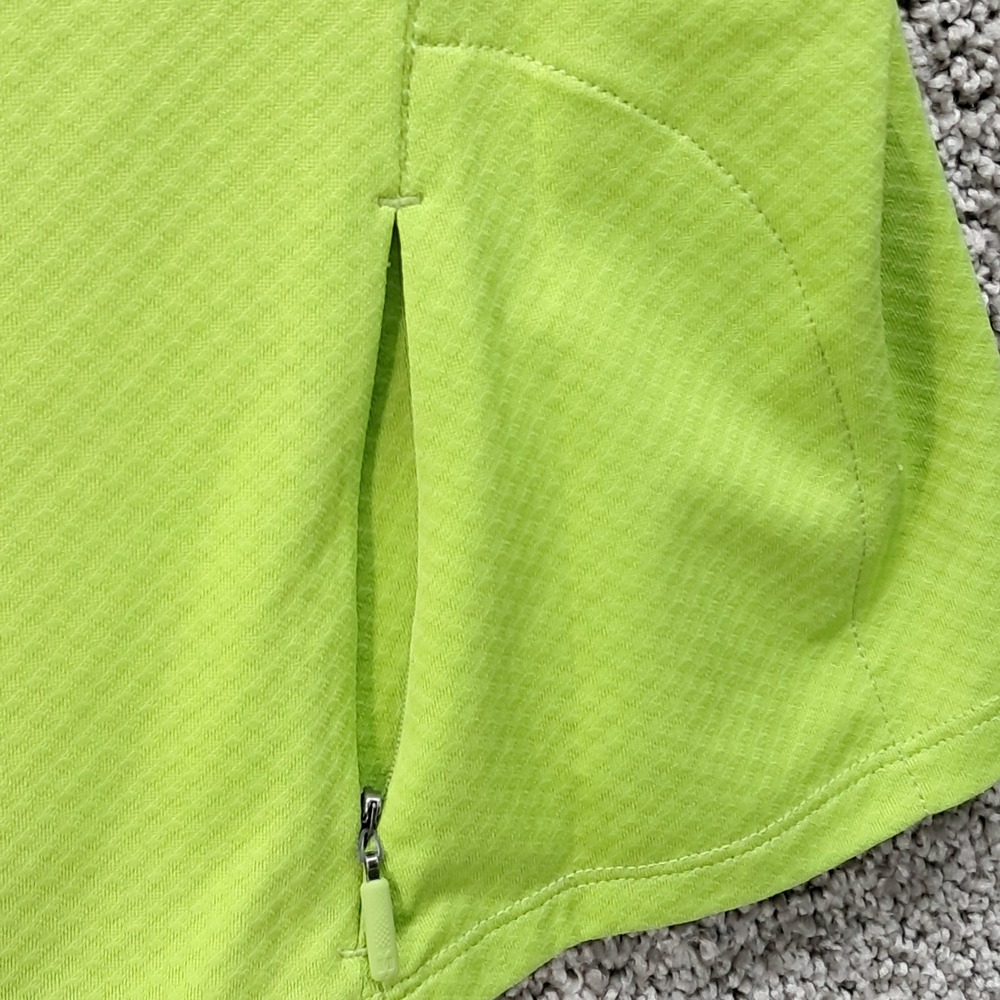Under Armour Womens HeatGear Lime Green Quarter Zip Pullover Semi-Fitted Medium - Picture 5 of 8